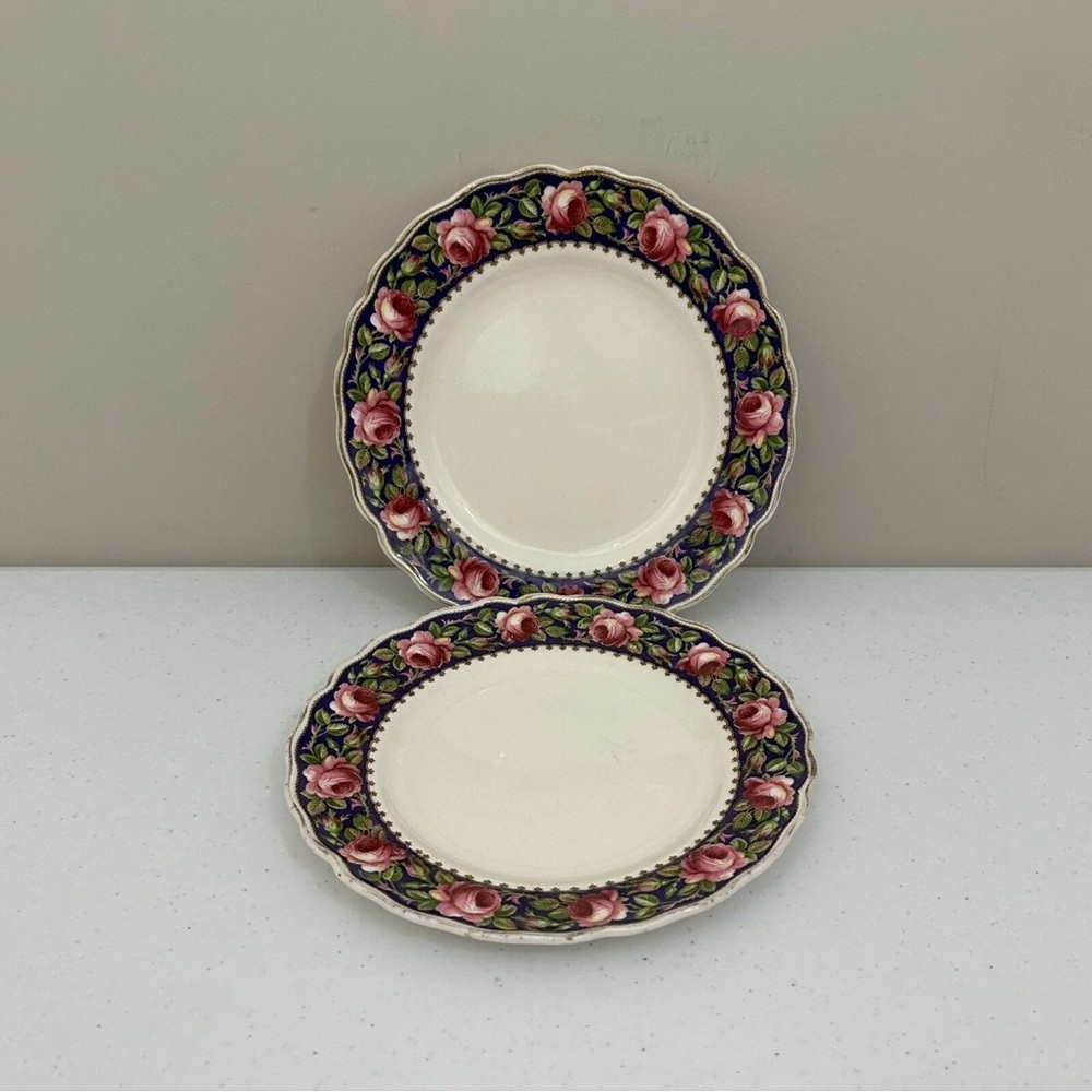 Vintage Marlborough Royal Petal Grindley England Chester 8" Salad Plate Set